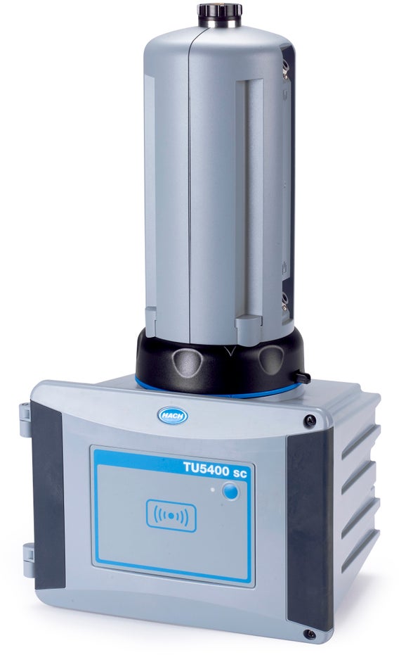 Turbidímetro láser de rango bajo y de alta precisión TU5400sc con sensor de caudal, limpieza automática y RFID, versión ISO