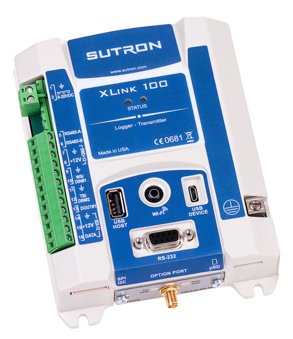 Registrador de datos SUTRON XLink 100, satélite Iridium
