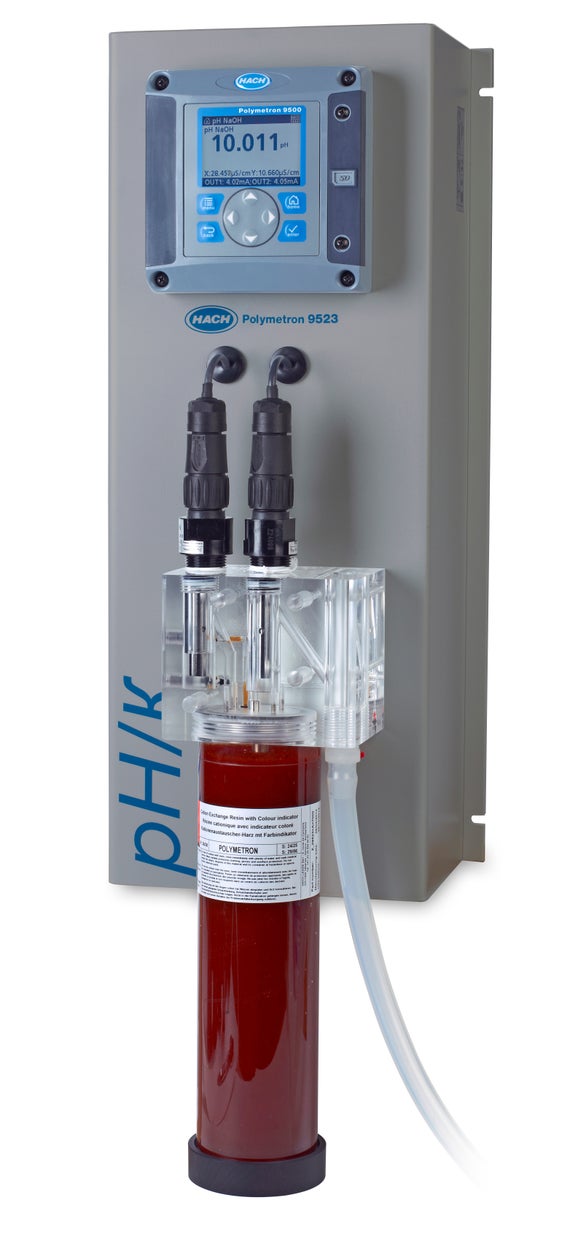 Polymetron 9523 Analizador de conductividad específica y catiónica y pH calculado con comunicación Profibus, 24 V CC