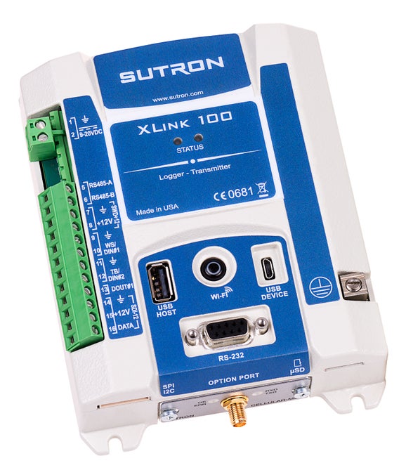 Registrador de datos SUTRON XLink 100, sin módem